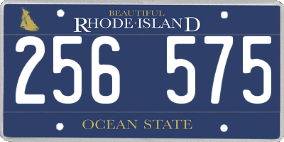 RI license plate 256575