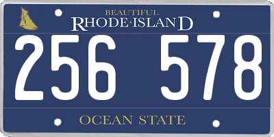 RI license plate 256578