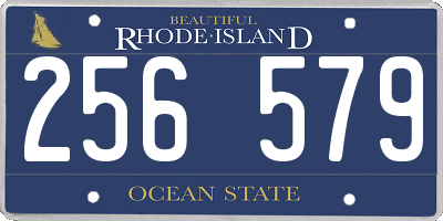 RI license plate 256579