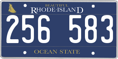 RI license plate 256583