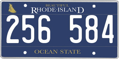 RI license plate 256584