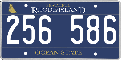 RI license plate 256586