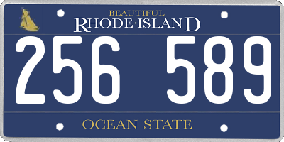 RI license plate 256589