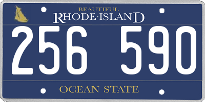 RI license plate 256590
