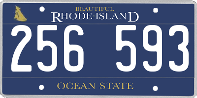RI license plate 256593
