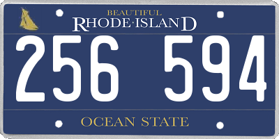 RI license plate 256594