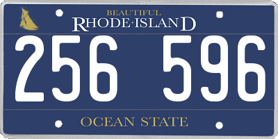 RI license plate 256596