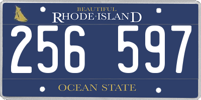 RI license plate 256597