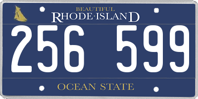 RI license plate 256599