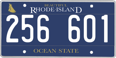 RI license plate 256601