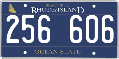 RI license plate 256606