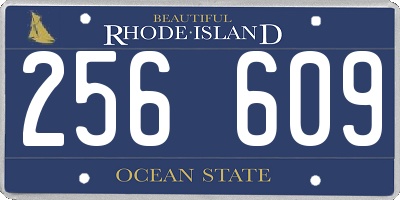 RI license plate 256609