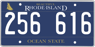 RI license plate 256616