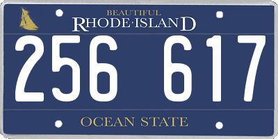 RI license plate 256617