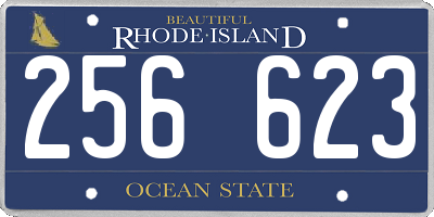 RI license plate 256623