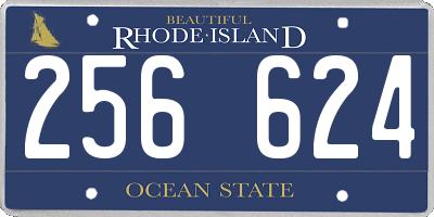 RI license plate 256624