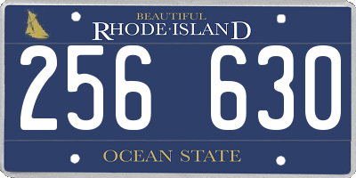 RI license plate 256630