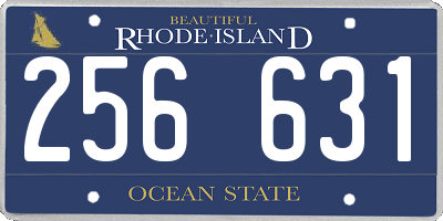 RI license plate 256631
