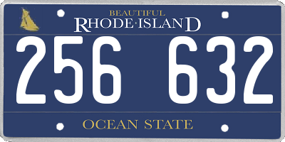 RI license plate 256632