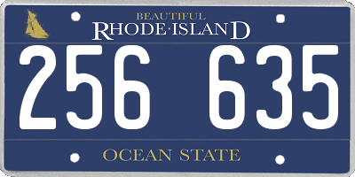 RI license plate 256635