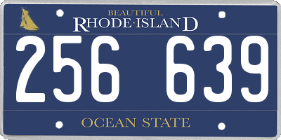 RI license plate 256639