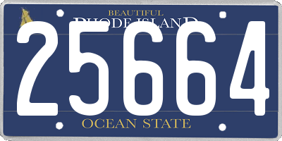 RI license plate 25664