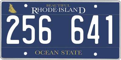 RI license plate 256641