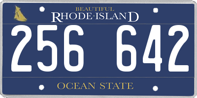 RI license plate 256642