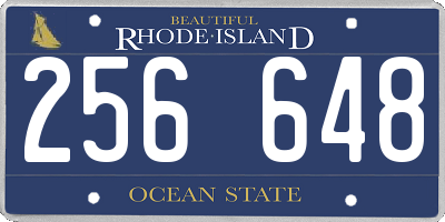 RI license plate 256648