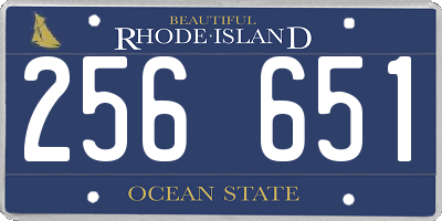 RI license plate 256651
