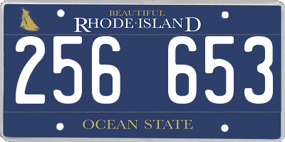 RI license plate 256653