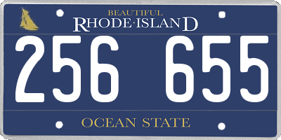RI license plate 256655