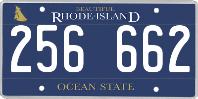 RI license plate 256662
