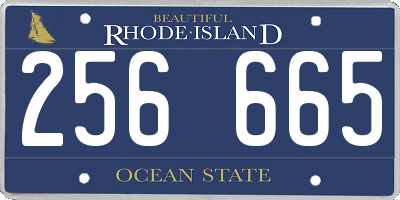 RI license plate 256665