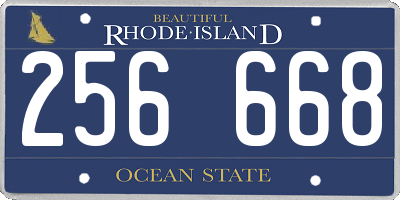 RI license plate 256668