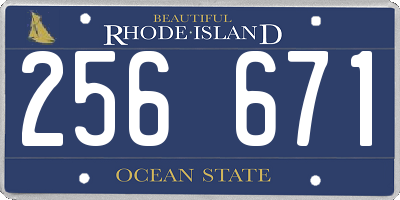 RI license plate 256671