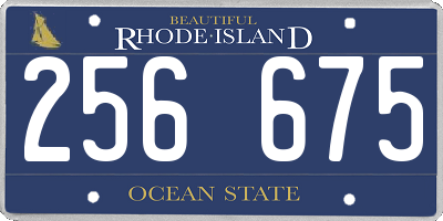 RI license plate 256675