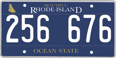 RI license plate 256676