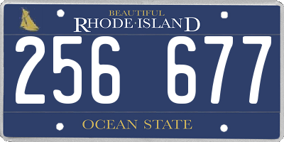 RI license plate 256677