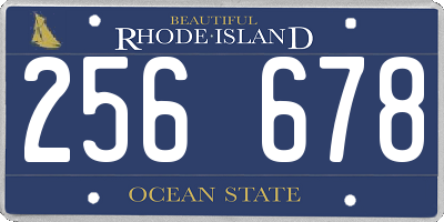 RI license plate 256678
