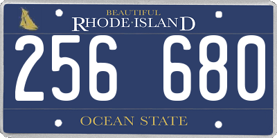 RI license plate 256680