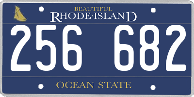 RI license plate 256682