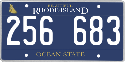 RI license plate 256683