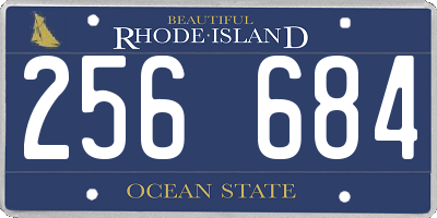 RI license plate 256684