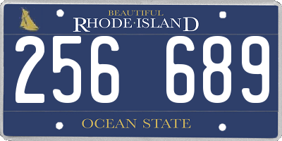 RI license plate 256689
