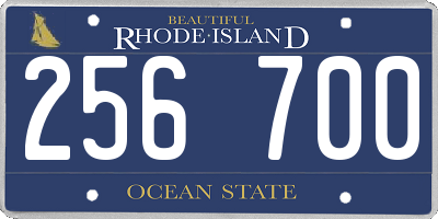 RI license plate 256700