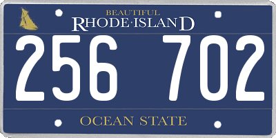 RI license plate 256702