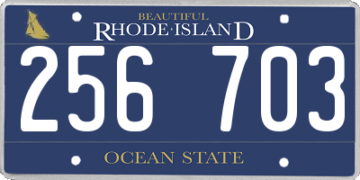RI license plate 256703