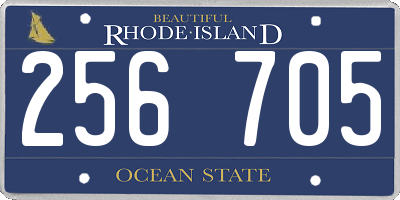 RI license plate 256705