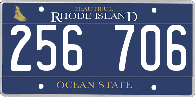 RI license plate 256706
